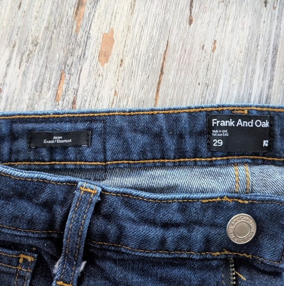 Frank And Oak The Joan Bootcut Jeans Dark Wash Womens 29 - Picture 7 of 11